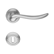 BETA Lever Door Handle on Rose - Chrome